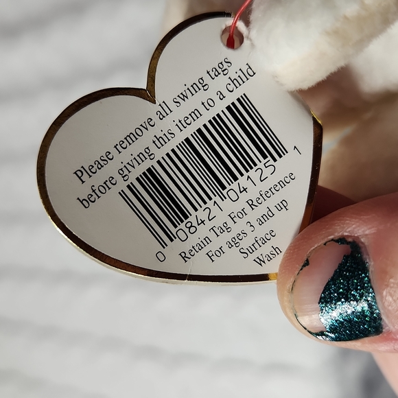 🕸Vintage Ty Beanie Baby Original Fleece The Lamb PVC Pellets 1996 - Picture 11 of 11